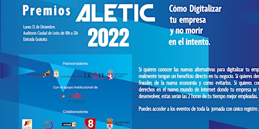 Premios ALETIC  2022: Cómo Digitalizar tu empresa y no morir en el intento