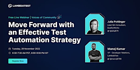 Move Forward with an effective test automation strategy