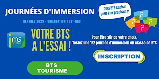JOURNÉES D'IMMERSION BTS TOURISME 2022-2023