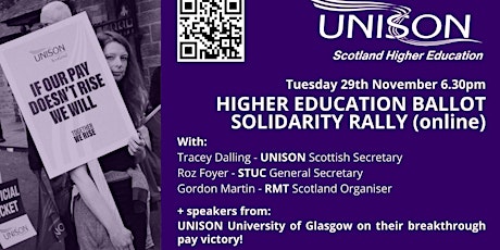 UNISON Scotland Higher Education Ballot Rally!