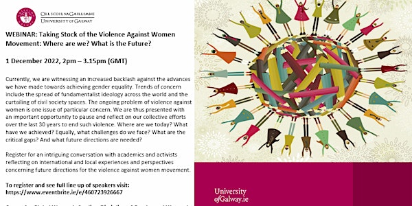 WEBINAR: Taking Stock of the Violence Against Women Movement