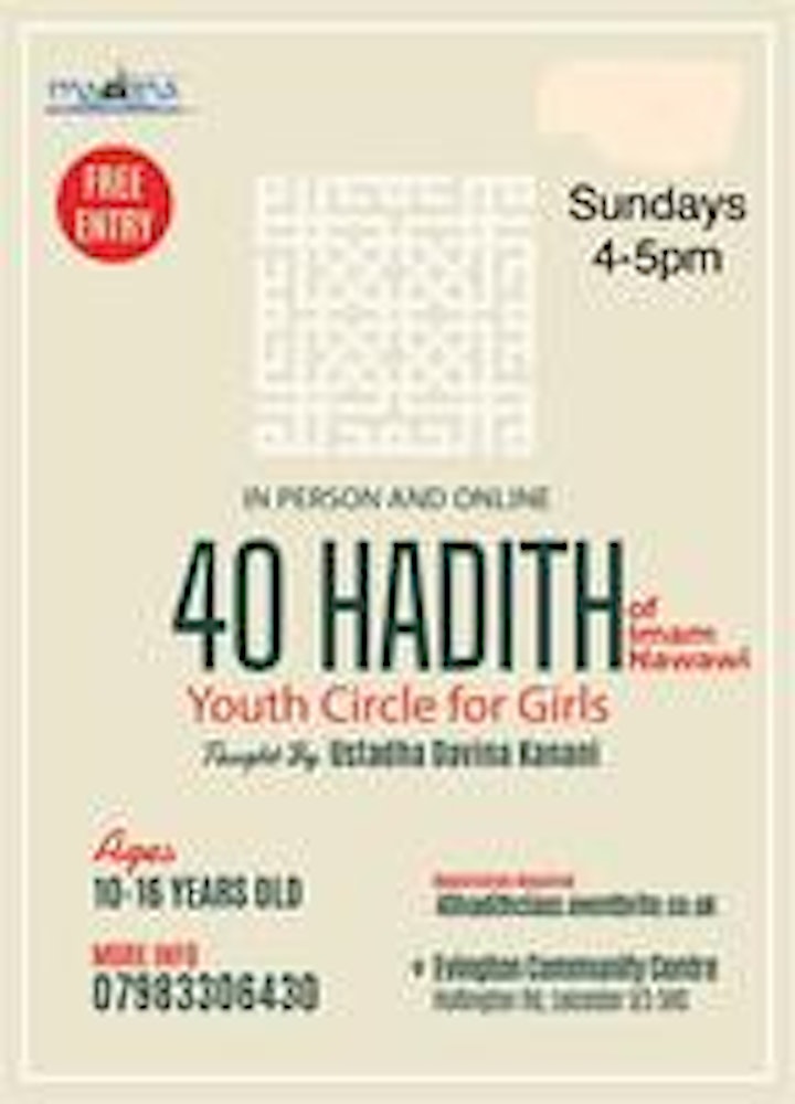 40 Ahadith Imam Nawawi – Youth Circle for Girls