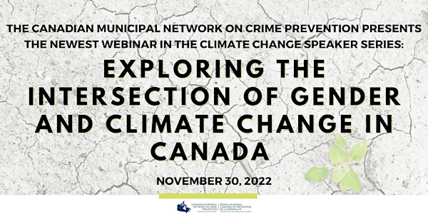SPEAKER SERIES: Exploring the Intersection of Gender and Climate Change