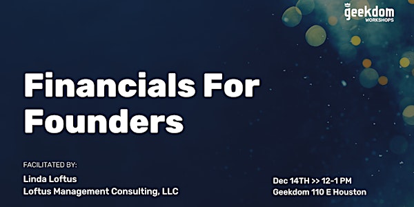 Financials for Founders Lunch and Learn