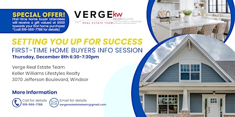 SETTING YOU UP FOR SUCCESS - First Time-Home Buyers Information Session