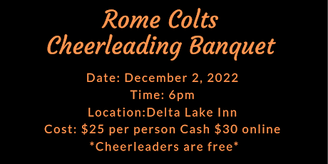 Rome Colts Cheerleading Banquet
