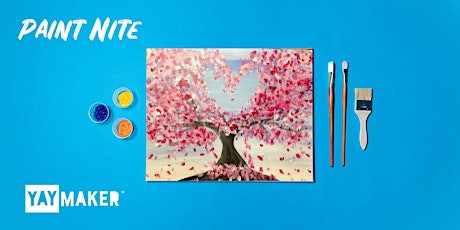 Virtual: Paint Nite: Cherry Blossom Love