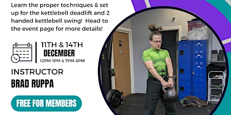 FitPOWER Members Only Intro to Kettlebell Workshop