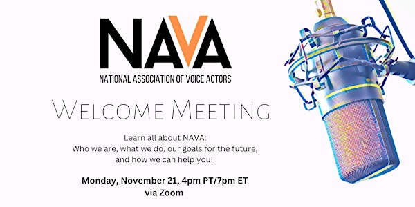 NAVA Welcome Meeting