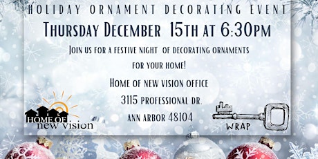 Image principale de WRAP Holiday Ornament Decorating Event
