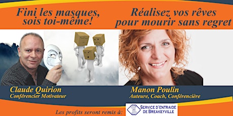 Lévis - Conférence: Claude Quirion & Manon Poulin primary image