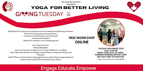 Yoga For Better Living-Giving Tuesday Special