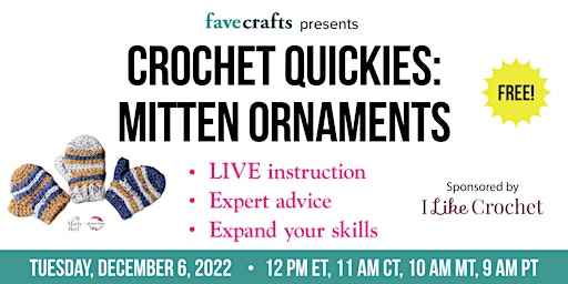 Crochet Quickies: Mitten Ornaments