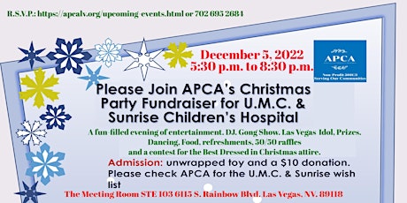 Christmas Party Fundraiser for UMC & Sunrise Children's Hospital