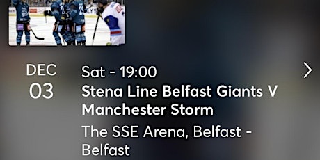 Stena Line Belfast Giants V Manchester Storm