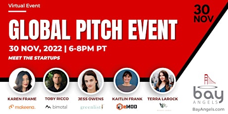 Bay Angels Online Global Start-Up Pitch Event