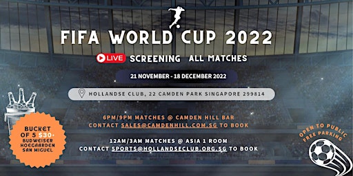 FIFA World Cup 2022 - Live Screenings @ Hollandse Club