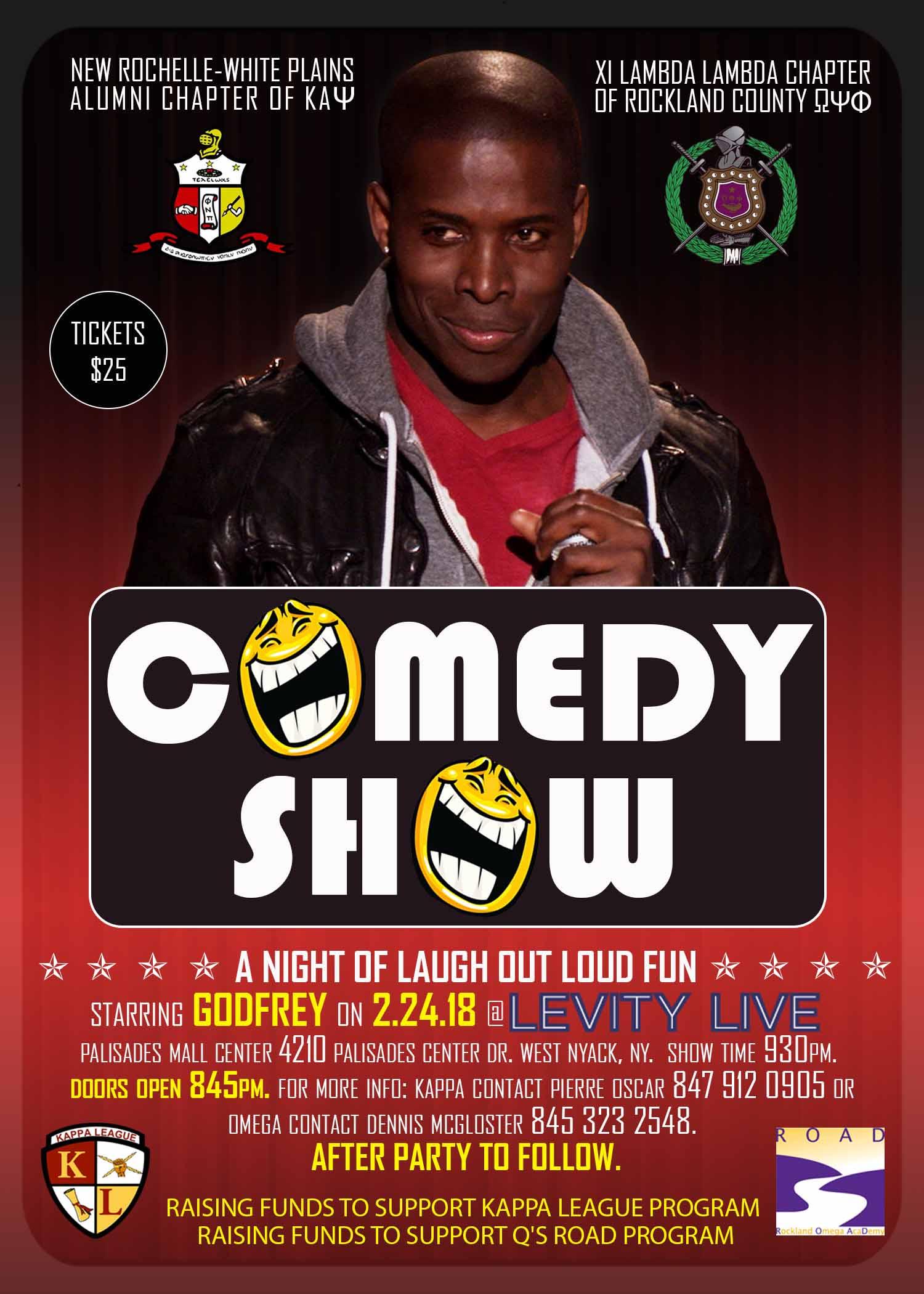 NRWP ALUMNI & Rockland Ques PRESENTS- Laugh Out Loud LOL COMEDY NIGHT with Godfrey” LIVE