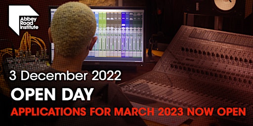 Music Production Course | Studio Open Day - 3 December 2022