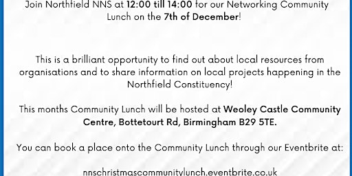 Northfield NNS Christmas Community Lunch