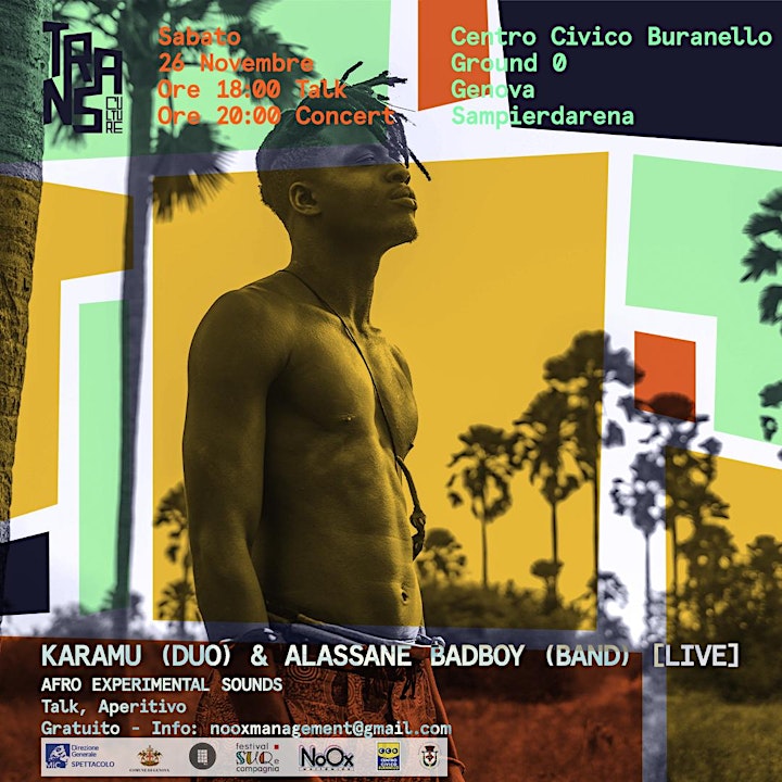 Immagine T.R.A.N.S.culture:KARAMU & ALASSANE BADBOY LIVE+Talk+Aperitivo (FREE event)