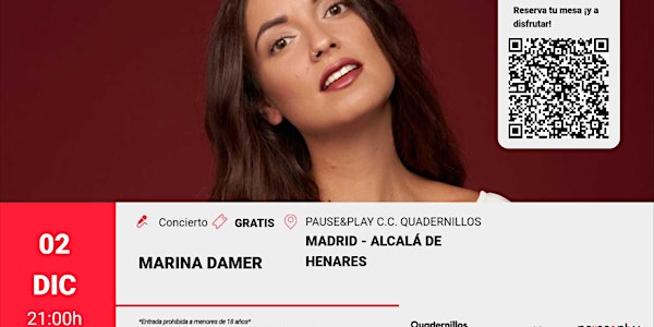 Concierto Marina Damer Pause&Play C.C. Quadernillos (Alcalá de Henares)