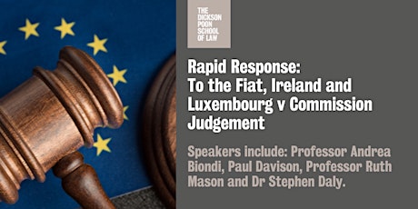 Rapid Response: Panel on the Fiat, Ireland & Luxembourg Judgment primary image