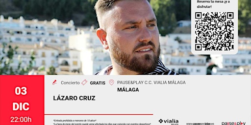 Concierto Lázaro Cruz Pause&Play Vialia Málaga