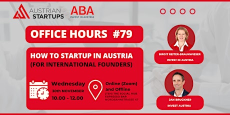 Virtual Office Hours #79:  Startup in Austria  (for International Founders)