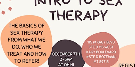 Intro to Sex Therapy