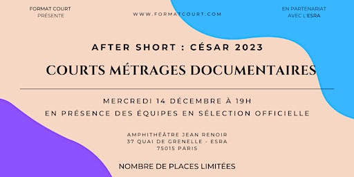 After Short César 2023 :  les courts documentaire sélectionnés (1/1) - Q&A