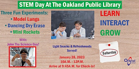 STEM Saturday with John the Science Guy (Oakland Public Library) primary image
