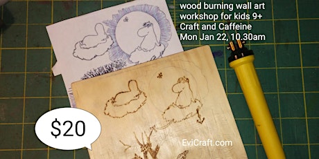 Wood burning wall art - workshop for kids primary image