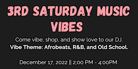 3rd Saturday Music Vibes & Shopping