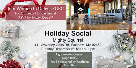 Women in Defense Greater Boston Chapter Holiday Social & Networking primary image