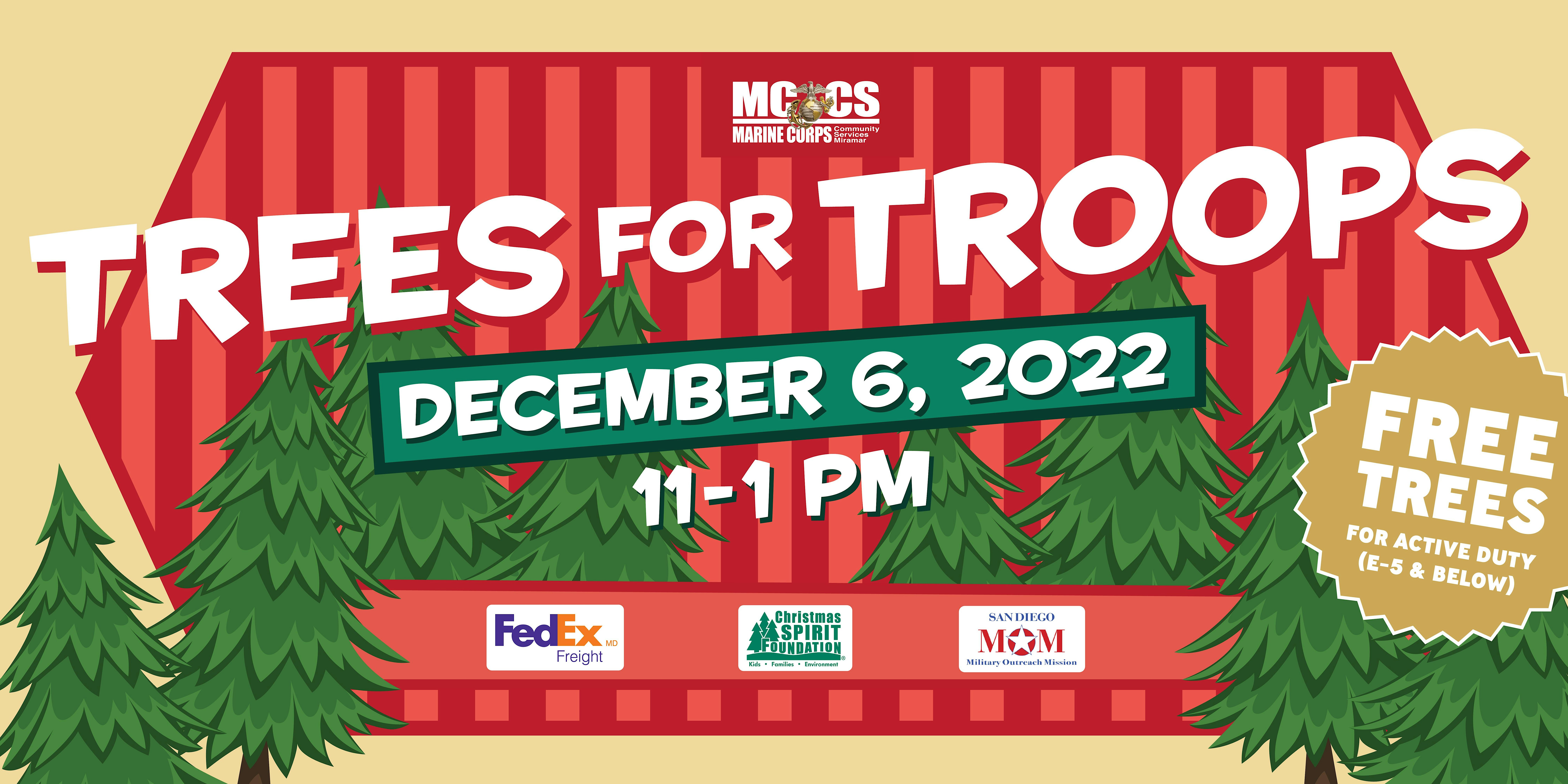 Trees for Troops Christmas Tree Giveaway 2022