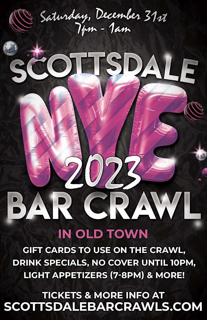 Scottsdale New Year's Eve Bar Crawl - Old Town's NYE Party! image