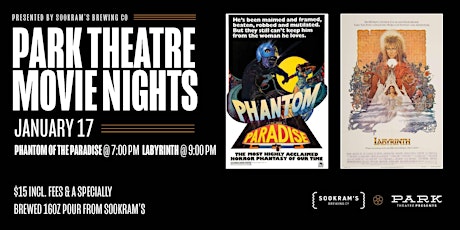 Sookrams Double Feature Night w/ Phantom of the Paradise | Labyrinth primary image
