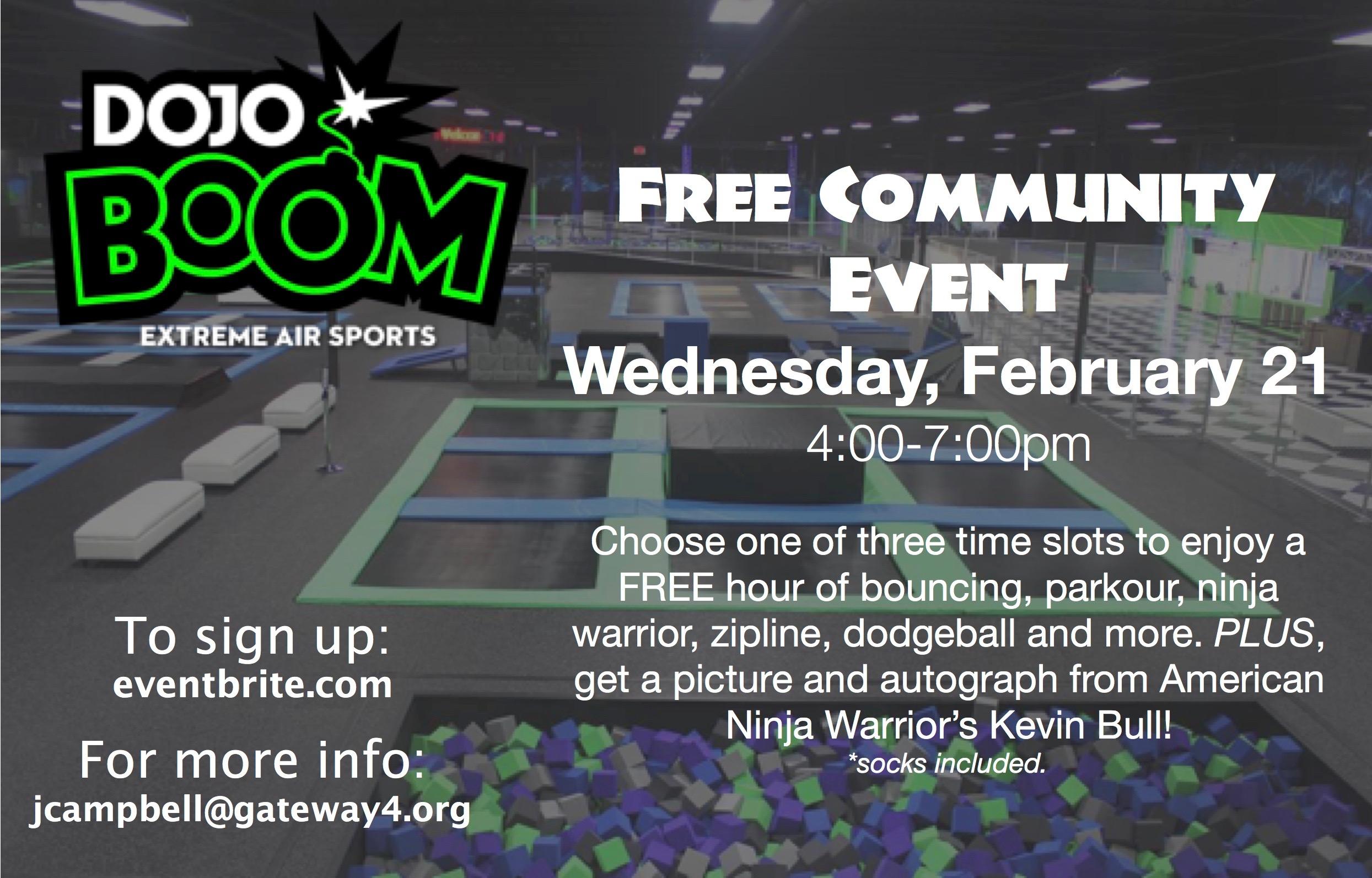 Free Community Event @ DojoBoom