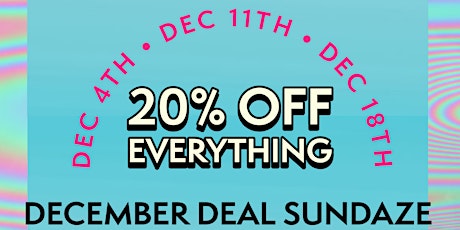 December Deal Sundaze 20% off at Avantpop Bookstore primary image