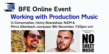 BFE Online Event: Working with Production Music, FREE Public Event