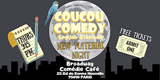 Coucou Comedy: New Material Night (Stand-Up)