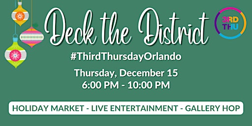 Deck The District Holiday Night Market at #ThirdThursdayOrlando primary image