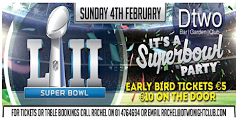 Superbowl Sunday at Dtwo, Home of Sport  primary image