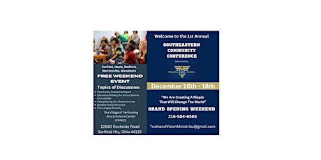 1st Annual Southeastern Community Conference (Weekend Event) - Friday Only
