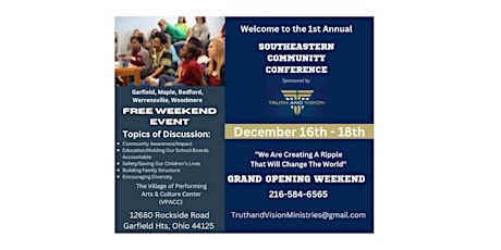 1st Annual Southeastern Community Conference (Weekend Event) - Sunday Only
