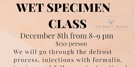 Wet Specimen Class!