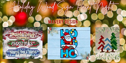 Holiday Wood Sign Paint Night