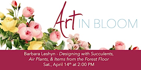 Art in Bloom - Barbara Leshyn - Succulents, Air Plants, & Items from the Forest Floor  primary image
