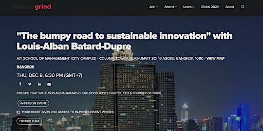 "The bumpy road to sustainable innovation" with Louis-Alban Batard-Dupre